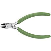 OVAL HEAD CUTTER/Round nose, flush tip type, tapered diagonal cut, green handle