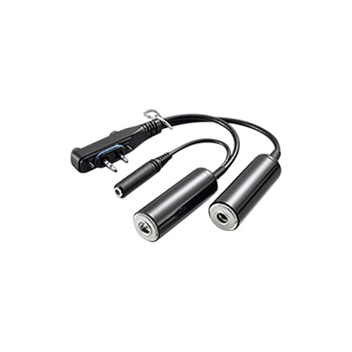 HEADSET ADAPTER/Use with IC-A16, IC-A16B. For use with general aviation dual plug headsets.