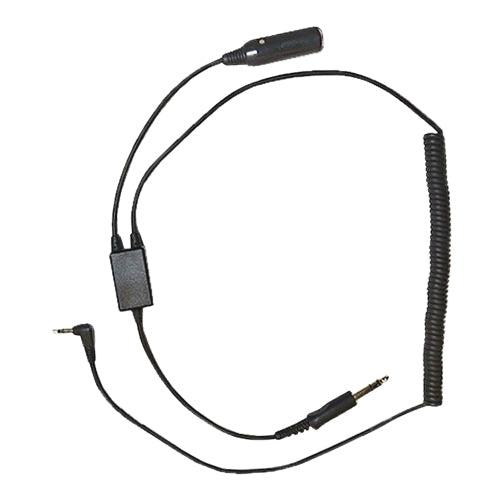 GENERAL AVIATION DIGITAL AUDIO RECORDER ADAPTER. With Coil cord