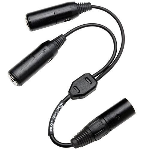 ADAPTER/Dual plug GA headset to Airbus