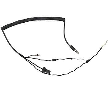 COILED DOWN LEAD/3 feet/for use with SPH series helmets