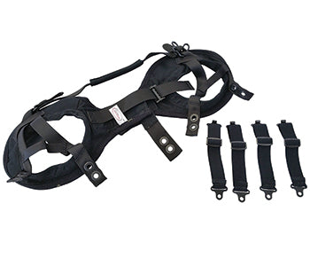 LEGACY EAR CUP RETENTION ASSEMBLY/Includes: 4 ea retention cross straps. Black.