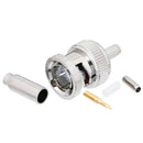 BNC MALE CONNECTOR CRIMP/Solder, 75 Ohm, for use with RG179, RG187. 