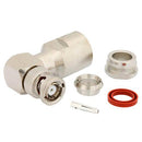 CONNECTOR CLAMP/BNC Male Right Angle, reverse polarity, solder attachment. For use with RG213, RG214, RG8, RG9, RG225, RG393, RG215