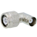 TNC ADAPTER , TNC male to BNC female, right angle.