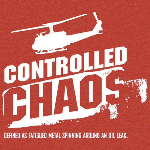 CONTROLLED CHAOS T-SHIRT/Red, Men's Large