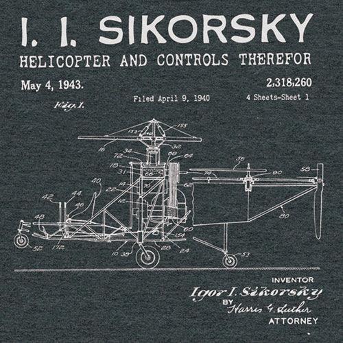 I.I. SIKORSKY T-SHIRT/Black, Men's X-Large