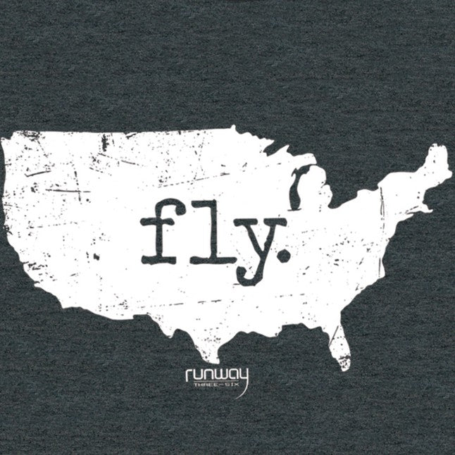 FLY USA T-SHIRT/Black, Men's Medium