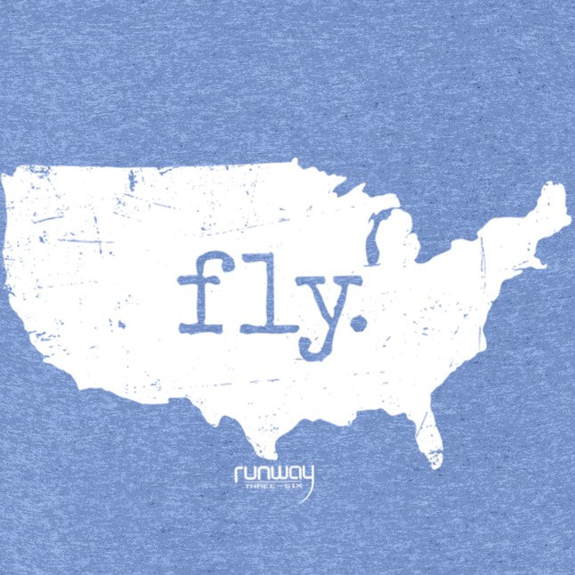 FLY USA T-SHIRT/Blue, Men's Medium