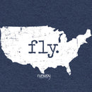 FLY USA T-SHIRT/Navy, Men's X-Large