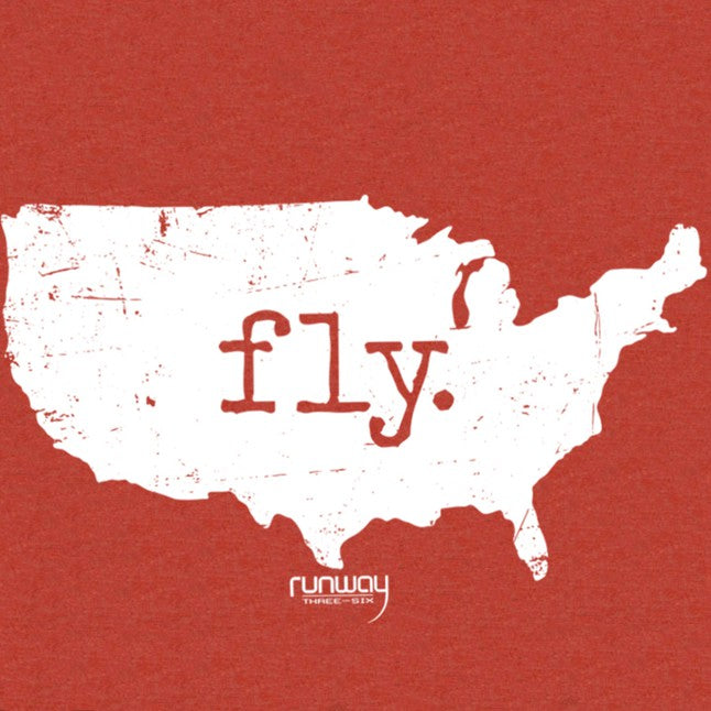 FLY USA T-SHIRT/Red, Men's Medium
