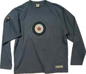 RCAF T-SHIRT/washed blue/long sleeve/small