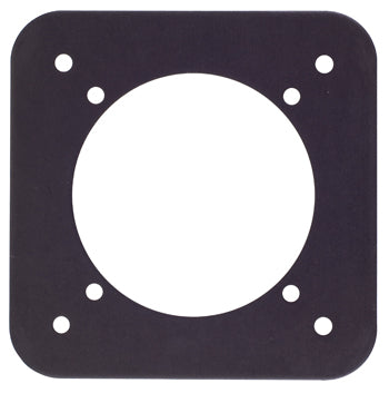 INSTRUMENT REDUCER PLATE/heat-treated aluminum, black anodize finish. 3 1/8 reducer plate to 2 1/4 diameter