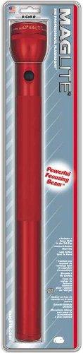 MAG-LITE FLASHLIGHT HANG PACK/Red, 6 D-cell batteries, equipped with two gas lamps.