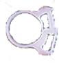 SNAPPER HOSE CLAMP/White, .61 min, .717 max diameter. 