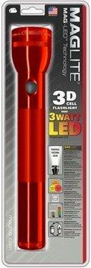 MAG-LITE LED FLASHLIGHT/Red, 3 D-cell. 