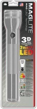 MAG-LITE LED FLASHLIGHT/Gray, 3 D-cell. 