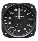 AIRSPEED INDICATOR/TSO'd, 20-140 MPH, Standard Black and White dial, lowest range available. 