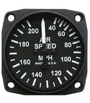 AIRSPEED INDICATOR/2 1/4, colored range markings