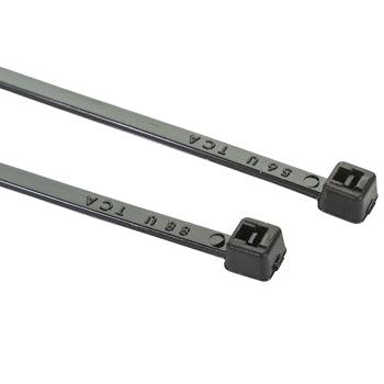 STANDARD CABLE TIE/Black, 8 long, 0.10 width, 18 lb. strength. MIL Spec MS3367-4-9,type 1, class 2.