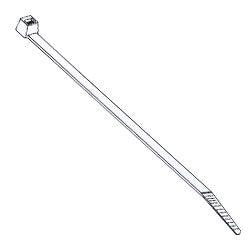 STANDARD CABLE TIE/Natural, 4 long, 0.10 width, 18 lb. strength, PA66. MS3367-4-9, Class 1. 