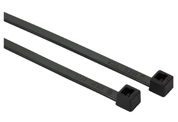 STANDARD CABLE TIE/Black, 6 long, .14 width, 30 lb. tensile strength. 