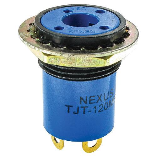 TELEPHONE JACK/Front mounted, commercial, 4 conductor, overall length 1.125 inch, contact diameter .285 inch. For use with TP-101, TP-102, TP-120 plugs 