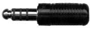 TELEPHONE PLUG/U174/U, military, mil spec m9177/2-1,4 conductor, overall diameter of plug housing .500 inch, overall length: 1.906 inch, contact diameter: .281 inch , plug contact length: .761 inch. 