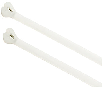 4 18LB CABLE TIE NATURAL NYLON WITH STAINLESS STEEL LOCKING DEVICE AND