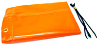 WINDSOCK ONLY/10 X 36, orange, brass eyelets, vinyl laminated polyester.