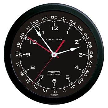 14 ZULU TIME WALL CLOCK/Black